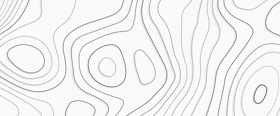 Fototapeta premium Topographic map lines background. Abstract vector illustration, Topographic map and landscape terrain texture grid, abstract white topography vector background.
