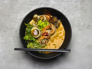 ramen - Japanese soup with fish