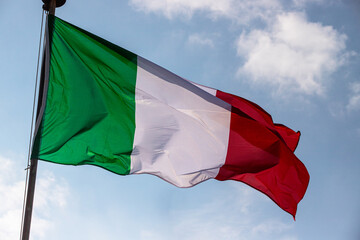 flag of Itally in blue sky