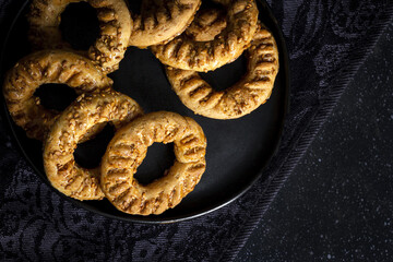 Traditional typical homemade Ramadan kaak sweets