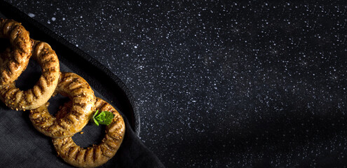 Traditional typical homemade Ramadan kaak sweets