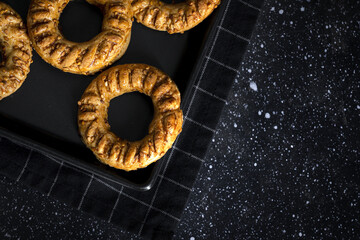 Traditional typical homemade Ramadan kaak sweets