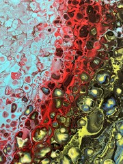 Abstract fluid art background illustration wallper unique artwork design with cells