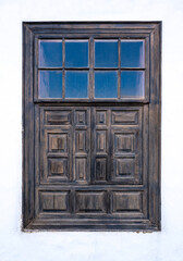 Old wooden window, rustic style
