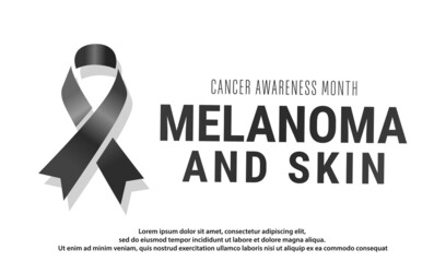 Vector illustration of Melanoma and skin cancer awareness month observed each year in May, Exposure to ultraviolet (UV) rays causes most cases of melanoma, the deadliest kind of skin cancer.