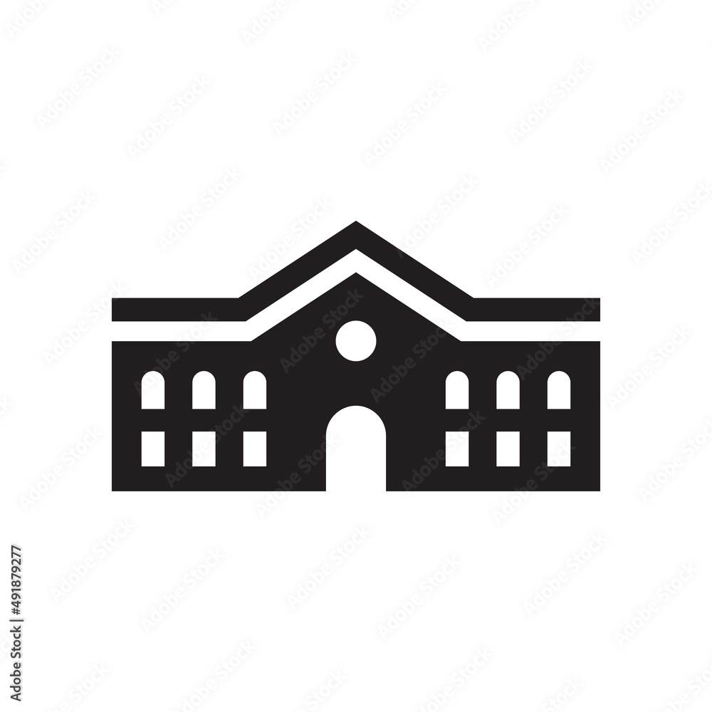 Poster building concept icon in black color. graphic design. architecture build sign. vector illustration.