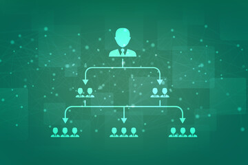 2d illustration Business Network concept
