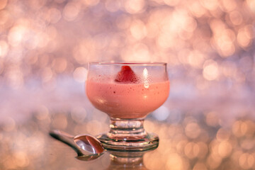 glass of wine with berries