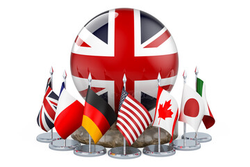 G7 meeting in the UK concept, 3D rendering