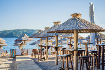 Fototapeta premium The beaches of Montenegro are ready for the tourist season