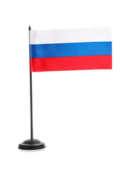 Russian national flag on white background