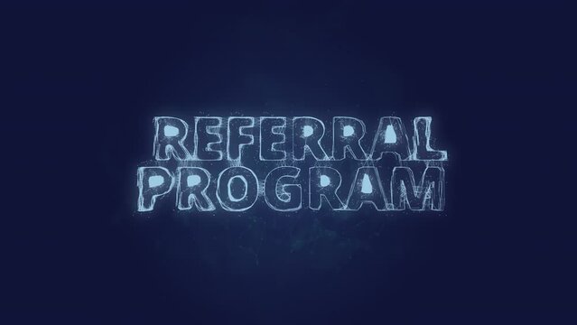 Referral program text. Plexus with text referral program. Plexus. 4K video