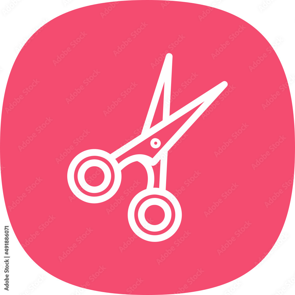 Wall mural scissors icon