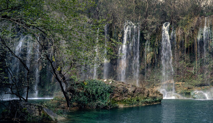Fototapeta na wymiar Waterfalls Manavgat Turkey. Antalya