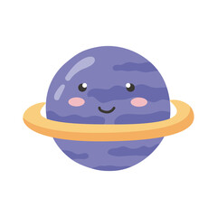 saturn planet kawaii character