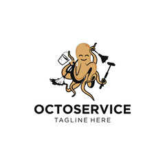 octopus vector graphic illustration logo
