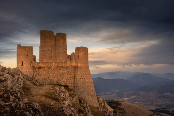 Rocca Calascio Castle in Gran Sasso National Park, Abruzzo in Italy