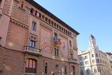 Fototapeta na wymiar Casino de Vic historic building in Spain