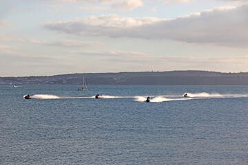 Obraz premium Jet skis in Torbay, Devon 