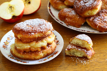 Homemade apple pancakes