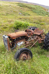 A rusty tractor at Applecross, Highland, Scotland UK.