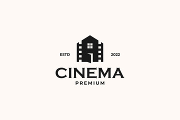 Fototapeta premium House film production logo design vector template