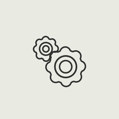 Settings vector icon illustration sign