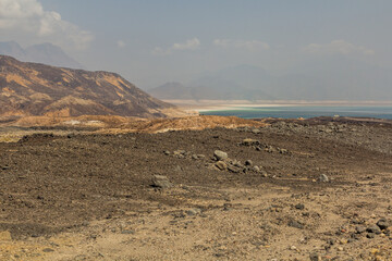 View of lake Assal in Djibouti