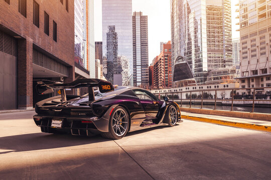 Chicago, USA - May 2021: Supercar McLaren Senna.