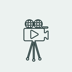 Video_camera vector icon illustration sign