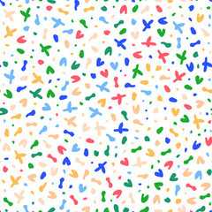 Terrazzo pattern with small colorful shapes