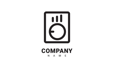 music speaker logo template