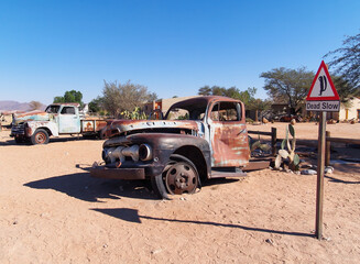 Vintage Car Wreck, Solitaire Town, Namibia