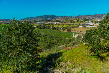 Obraz premium KIZLAN, MUGLA, TURKEY: Turkish traditional old windmills in the village of Kizlan, near the town of Datca.