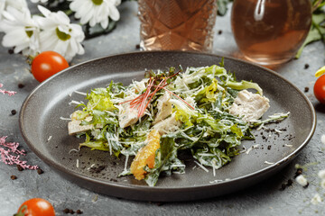 Great orange Walnut Chicken Salad top view