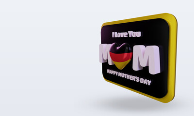 3d mothers day Germany flag rendering right view