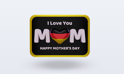 3d mothers day Germany flag rendering front view