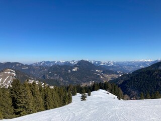 ski resort in the alp mountains in austria