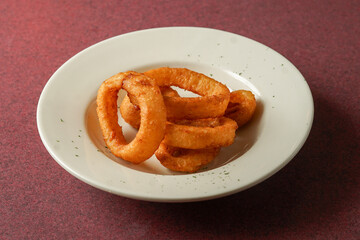 Onion rings in a bowl