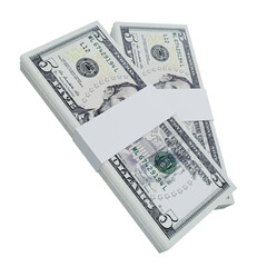 USA Currency Dollar 20: Stack of US Dollar USA banknote