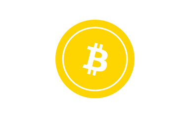 Bitcoin Icon. Virtual cryptocurrency concept. Bitcoin sign in round shape. Golden Bitcoin logo Background. Bitcoin icon payment symbol.