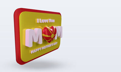 3d mothers day North Macedonia flag rendering left view