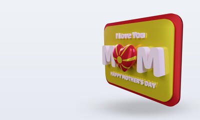 3d mothers day North Macedonia flag rendering right view