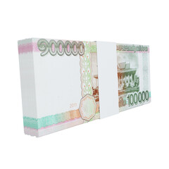 Laos Currency Kip 100.000: Stack of LAK Laos banknote