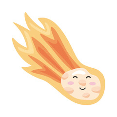 Obraz premium space meteorite onfire character
