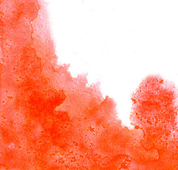 abstract red watercolor background with space and texture