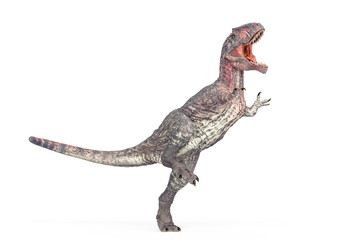 giganotosaurus is ready to fight on white background © DM7