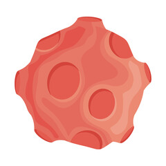 red meteorite space outer