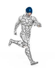 mega soldier is running fast