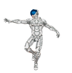 mega soldier is trying to grab something